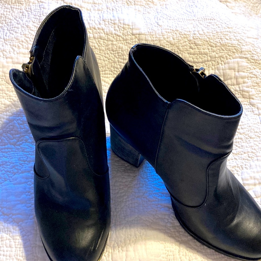 Black booties. Size 10.